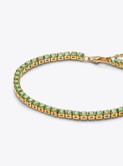 Sparkling Green Tennis Bracelet