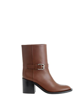 Stivaletti in Pelle Burberry in marrone