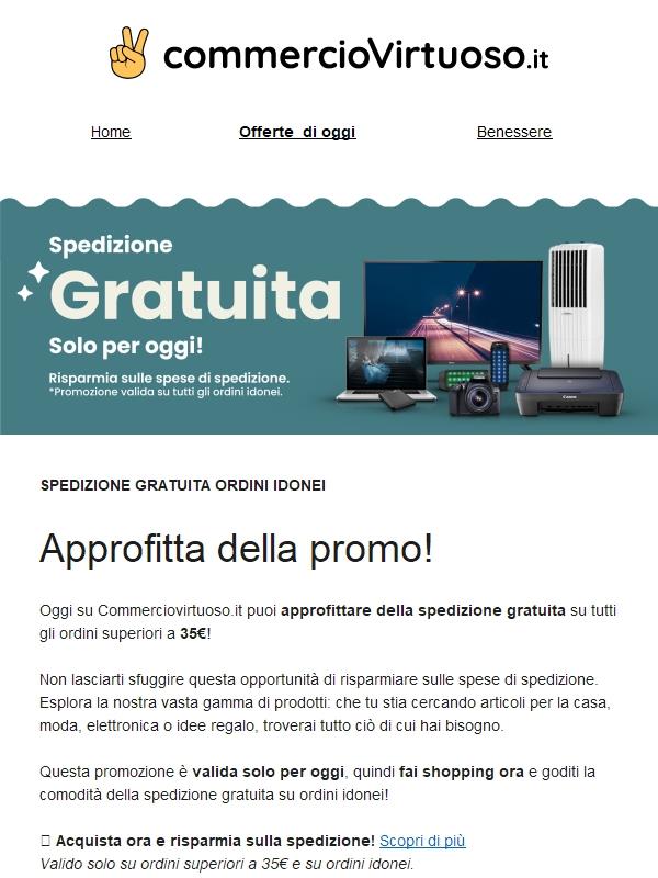 🚚 Spedizione gratuita: solo per oggi!