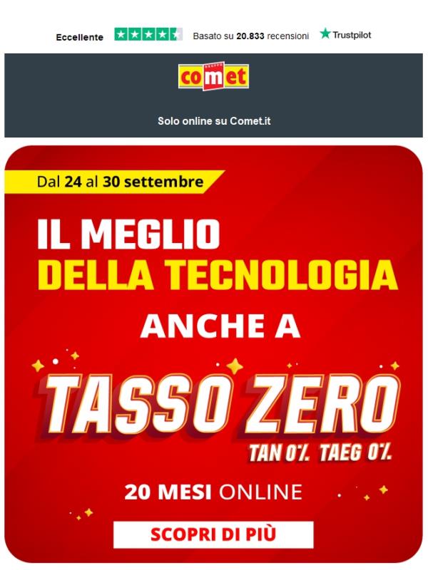 Approfitta del TASSO ZERO online! 🤩