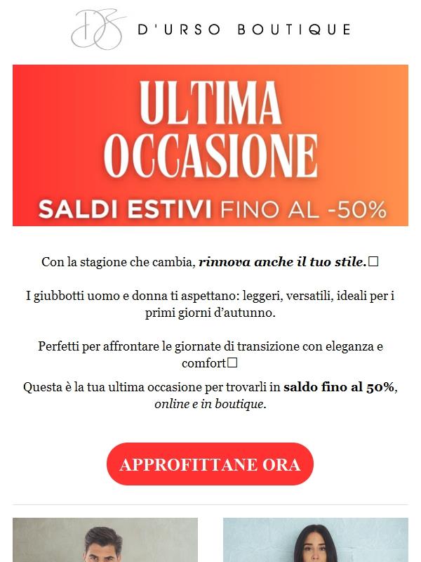 Ultima chiamata: giubbotti in saldo fino al -50% 🔥