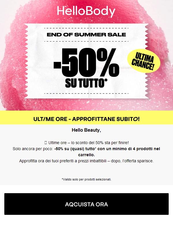🔥 -50% di sconto: Non perdere tempo