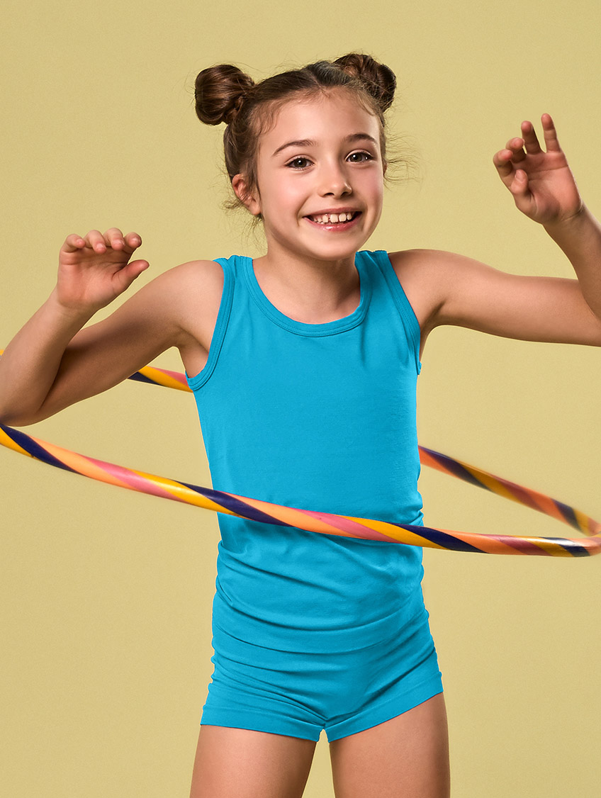 Image of CULOTTE PANTALONCINO BIMBA - TURCHESE