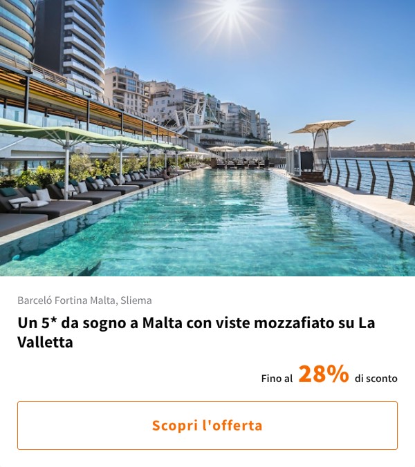 Un 5* da sogno a Malta con viste mozzafiato su La Valletta