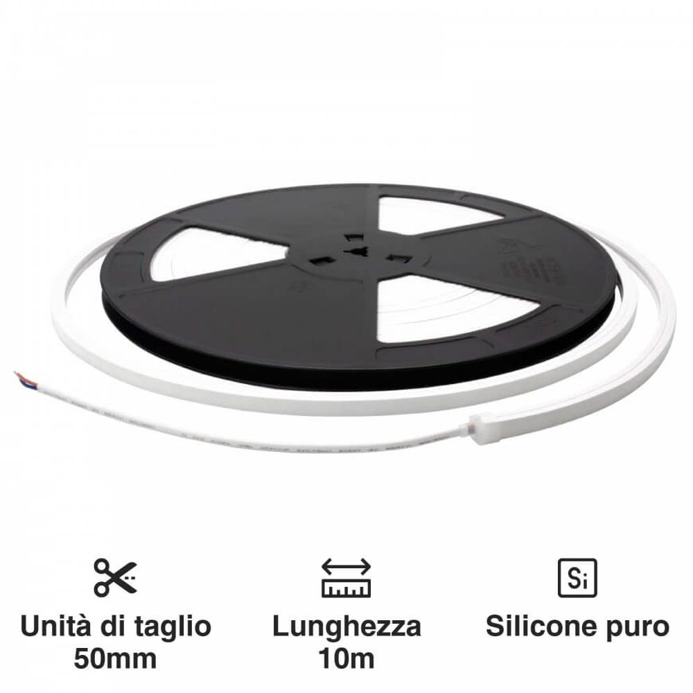 Neon Flex con LED LUMILEDS 10metri IP67 24Vdc