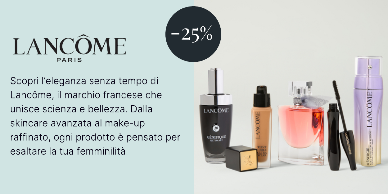 20 per cento di sconto su lancome
