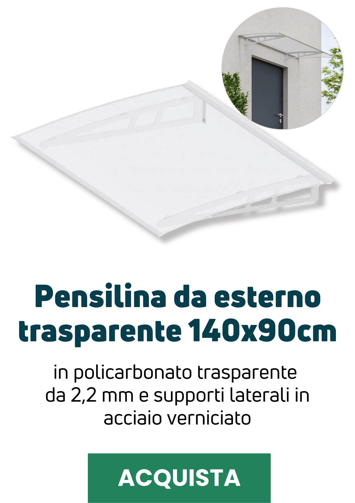 Pensilina trasparente Xone | Perone Shop 