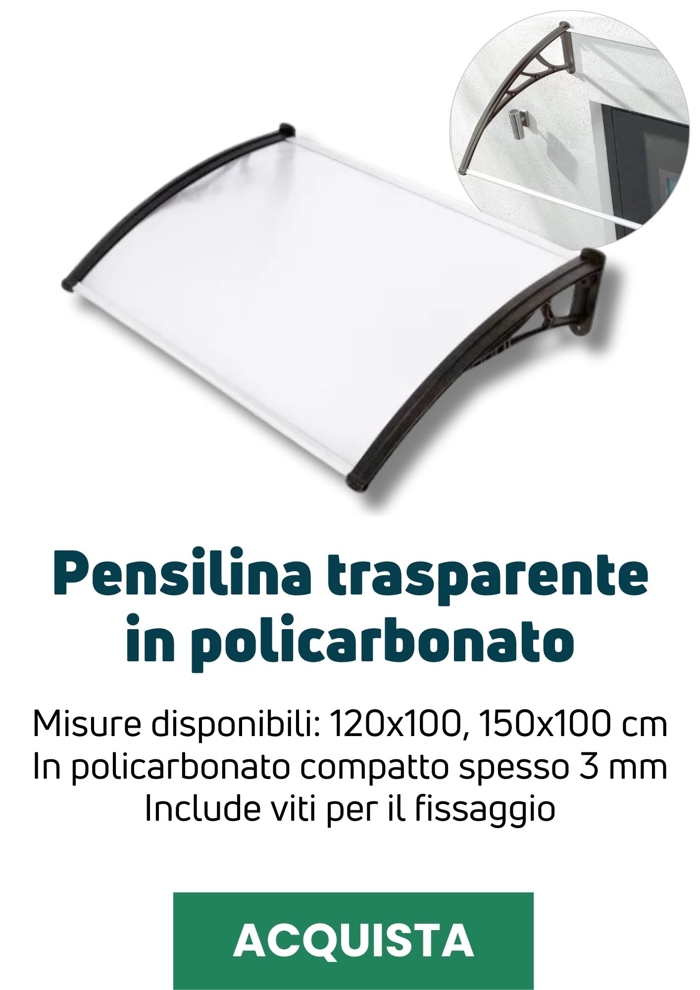 Pensilina trasparente Xone | Perrone Shop