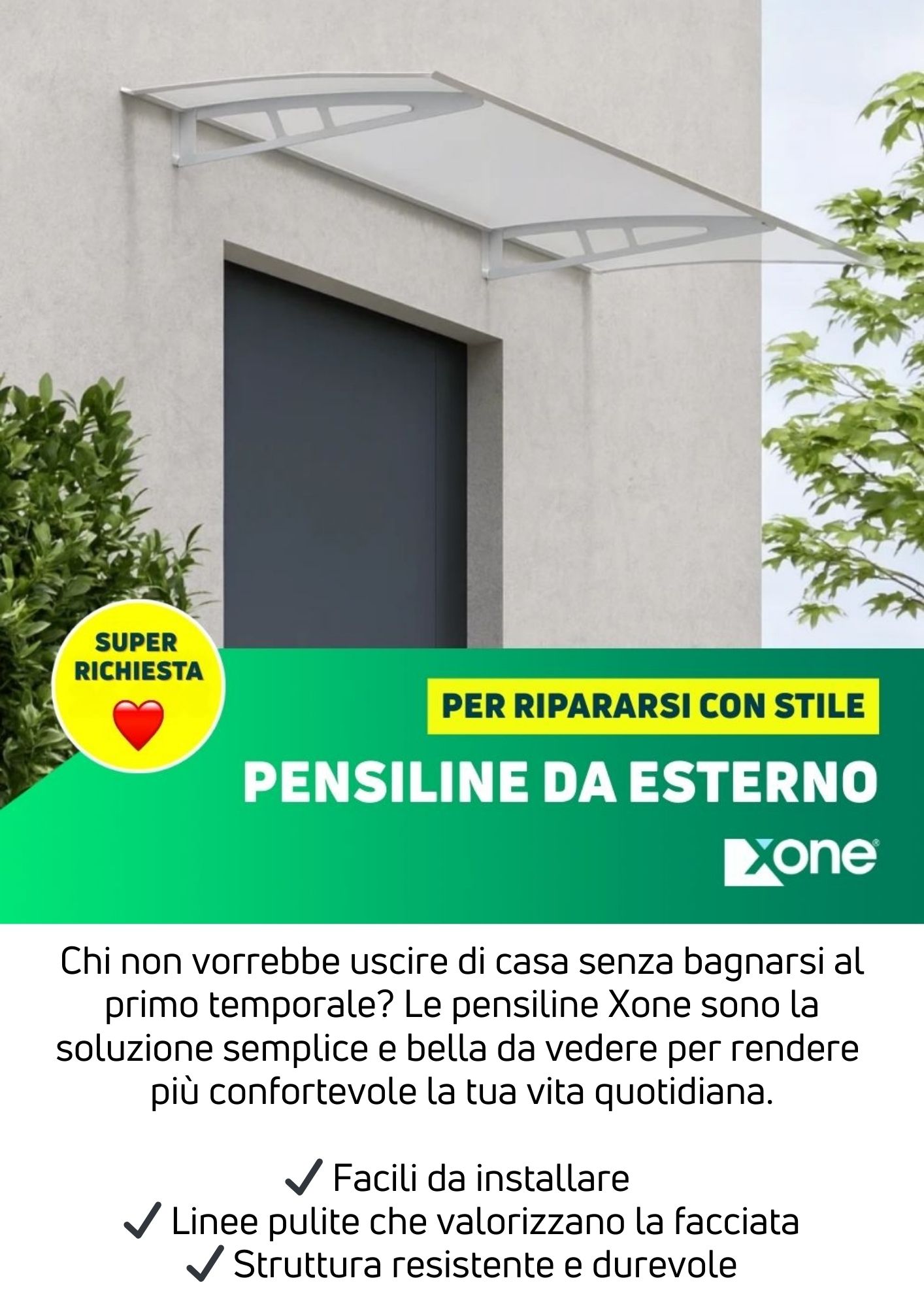 Pensiline da esterno Xone | Perrone Shop