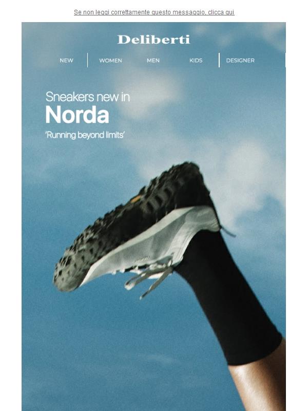 New in: Norda - Running beyond limits, disponibili ora in negozio e su deliberti.it