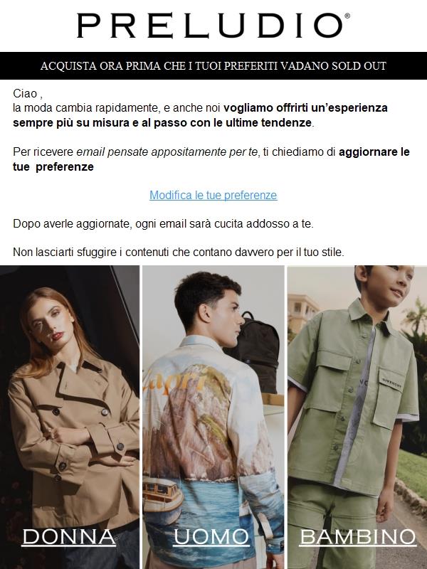 Aggiorna le tue preferenze 🔥