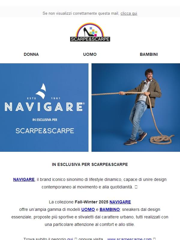 NAVIGARE | In esclusiva per Scarpe&Scarpe