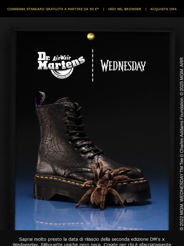 La collaborazione DM's x Wednesday si avvicina