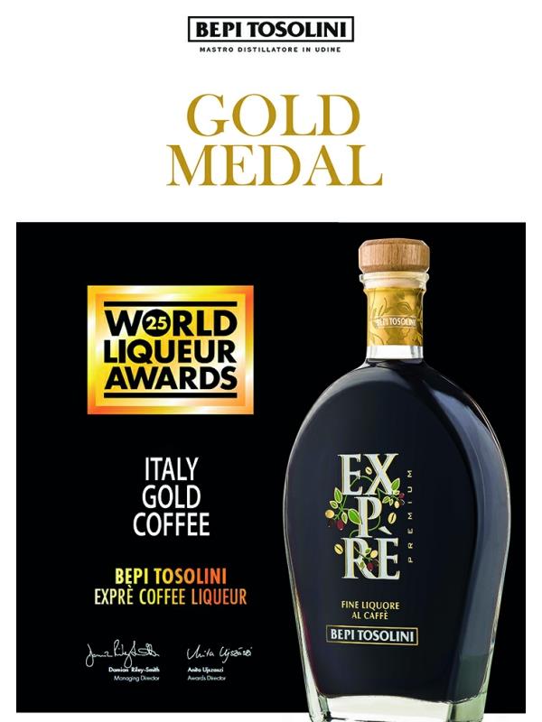 BEPI TOSOLINI - Exprè GOLD MEDAL ai World Liqueur Awards 2025