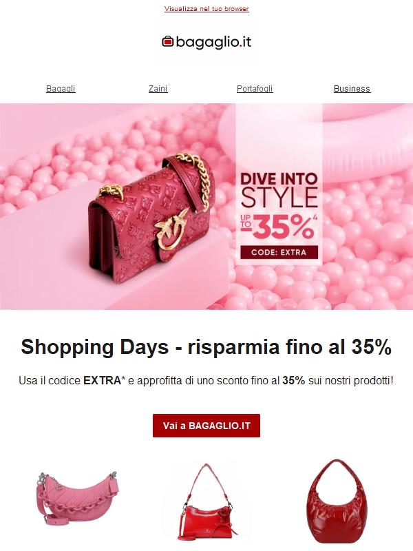 Shopping Days - risparmia fino al 35%