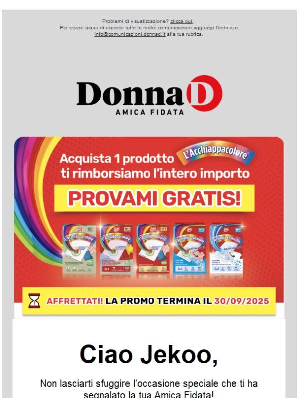 Ultimi giorni per provare L’Acchiappacolore gratis!