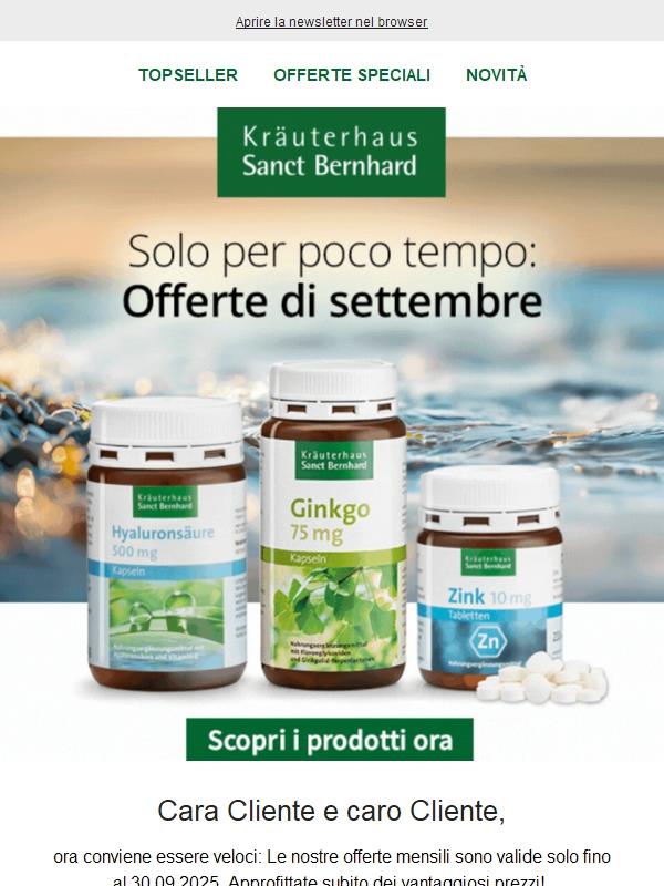 Non perdete l'occasione: Offerte di settembre ⏳