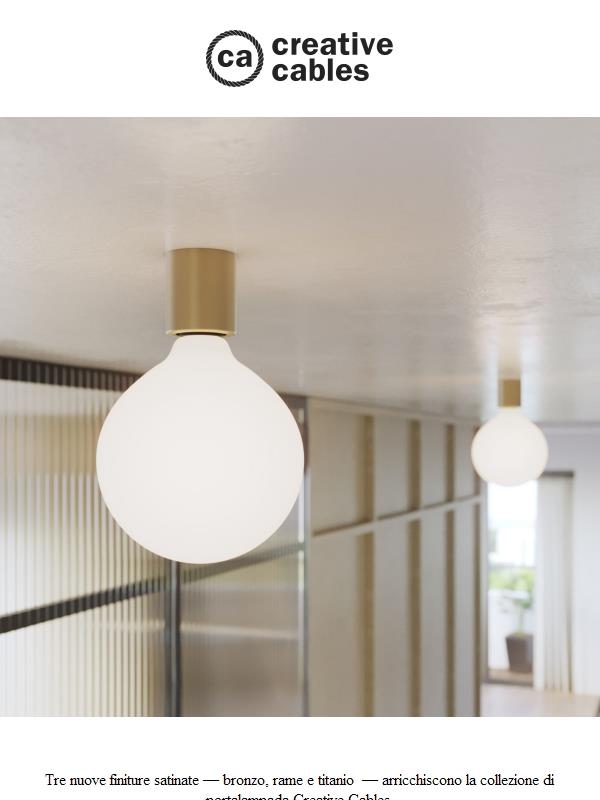 🆕Nuove finiture metalliche per le tue installazioni luminose