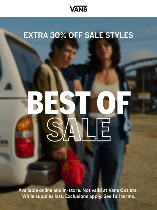 Extra 30% off sale, now for a limited time