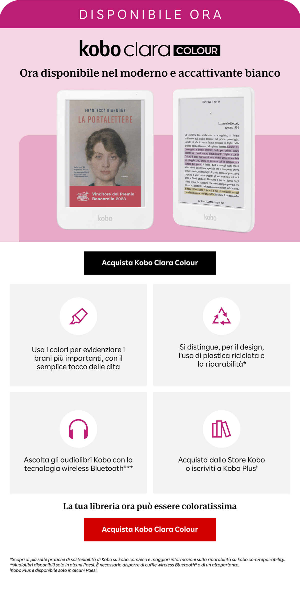 Kobo CLARA COLOUR WHITE