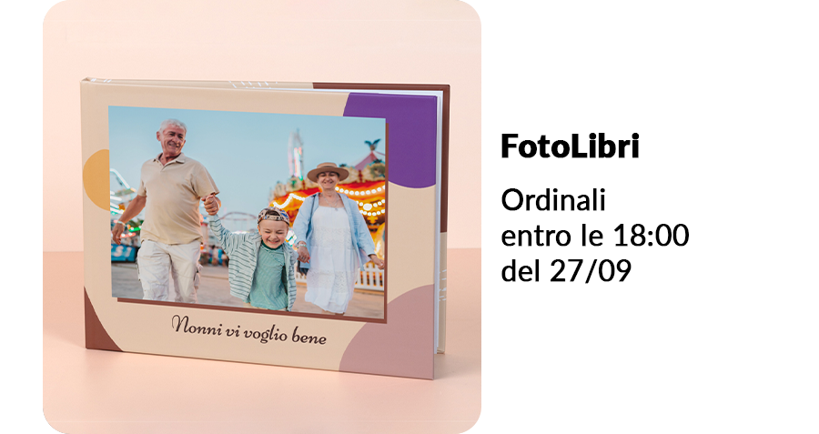 FotoLibri - Ordinali entro le 18:00 del 27/09