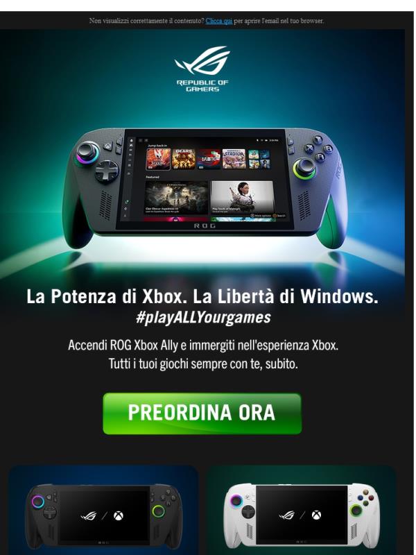 🚨 CI siamo: ROG Xbox Ally è disponibile in preorder