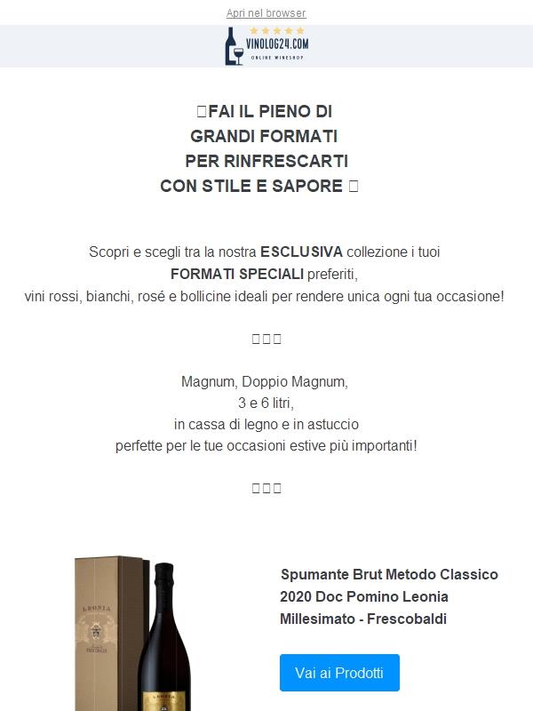 🍷NON PERDERE TEMPO ✨ ACQUISTA FORMATI SPECIALI 😎 + fino a -20€ di sconto!