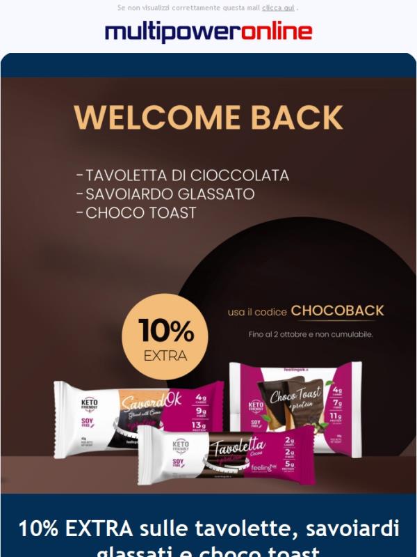 Welcome Back! -10% EXTRA 🍫