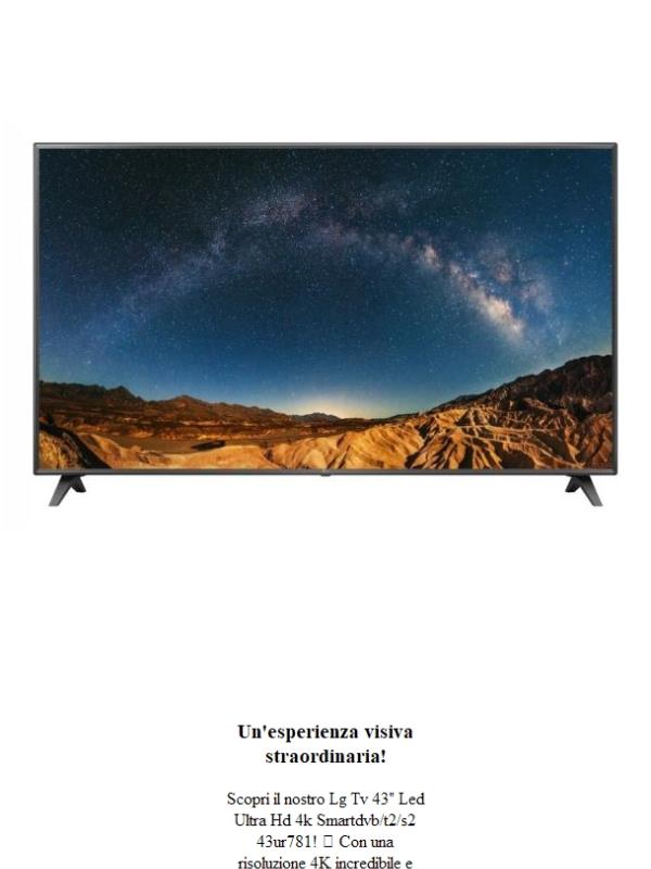 Scopri il Lg Tv 43" Led Ultra Hd! 📺✨