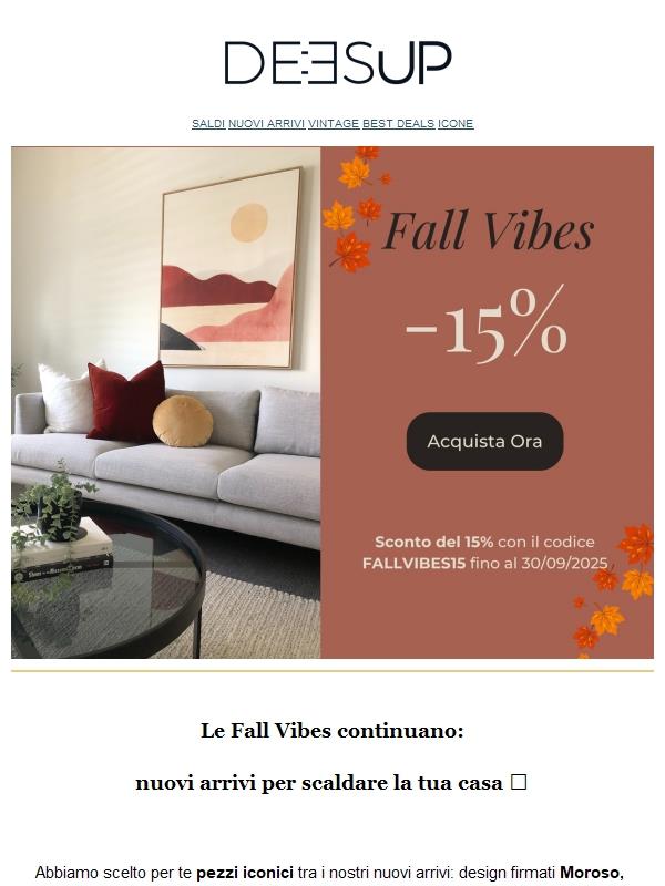 Festeggia l’autunno con il 15% di sconto su Deesup! 🍂