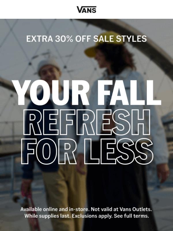 Don't miss out! Extra 30% off sale