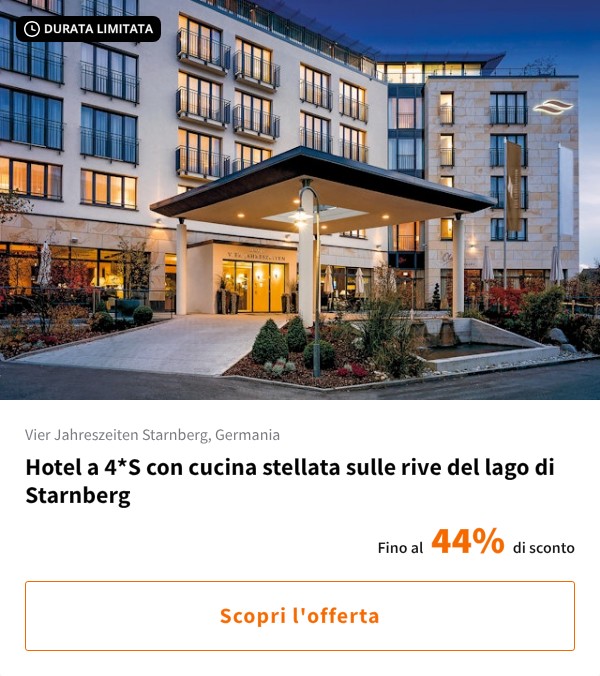Hotel a 4*S con cucina stellata sulle rive del lago di Starnberg