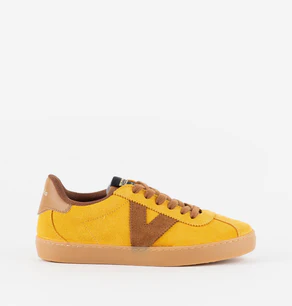 Sneakers Victoria Donna Bassa in Camoscio Mostarda