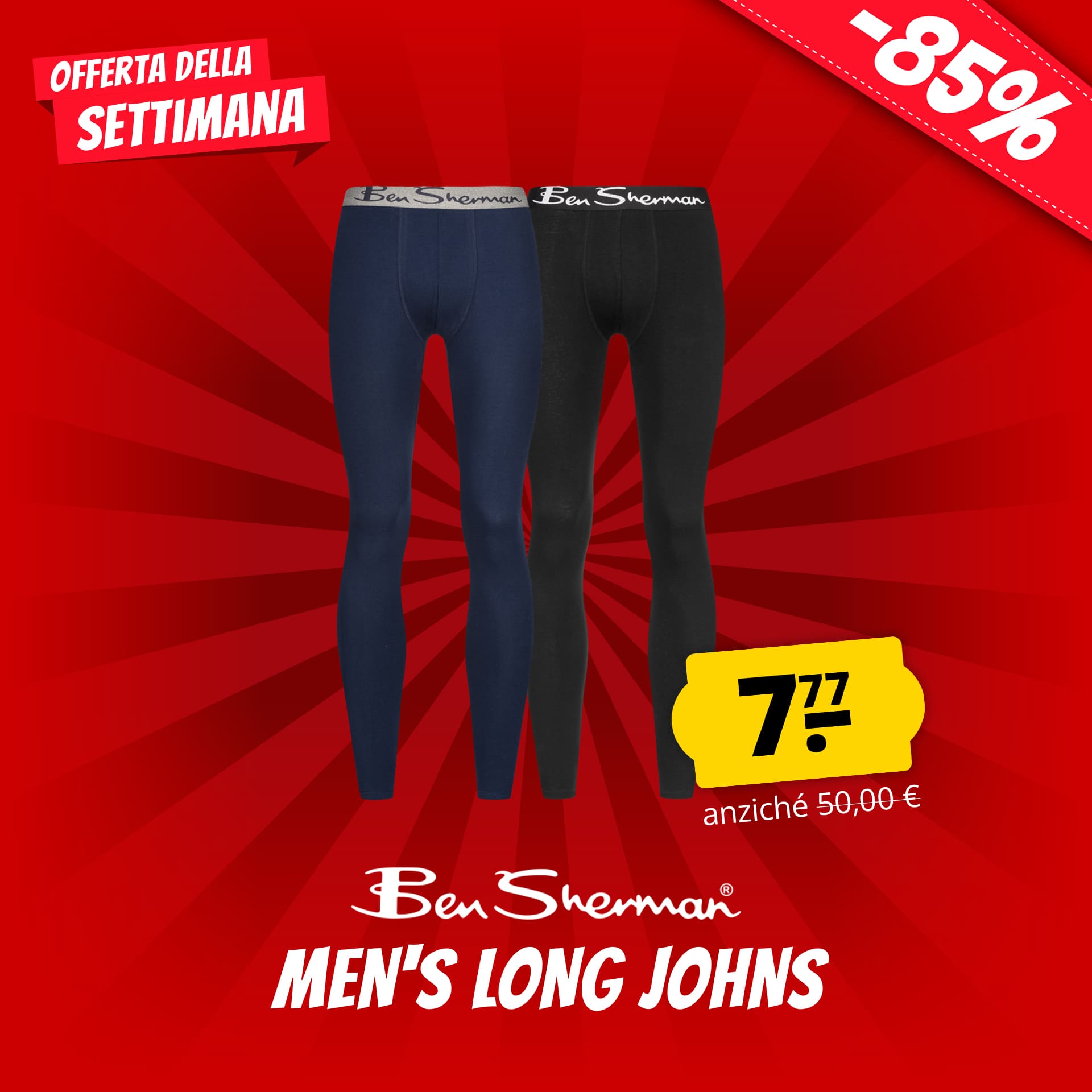 Ben Sherman long john sottopantaloni lunghi