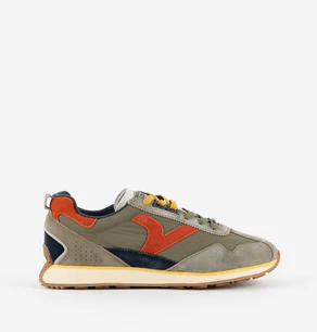Victoria Sneakers Running Uomo in Pelle Kaki Multi