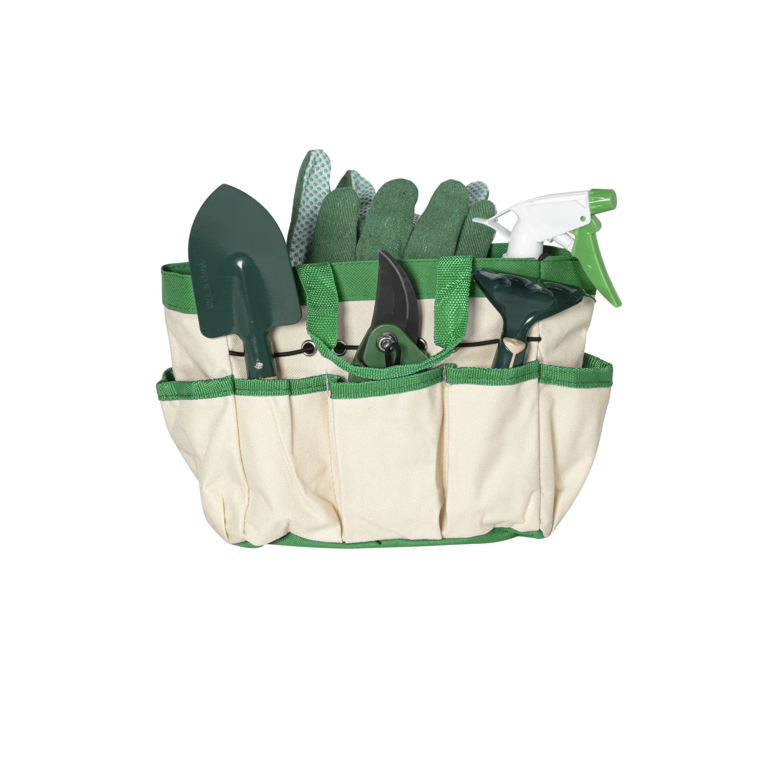 Image of Set Giardinaggio 6 Pezzi con Borsa 30x20x15cm e Guanti - Completo per Esterni