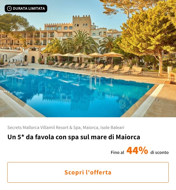 Un 5* da favola con spa sul mare di Maiorca