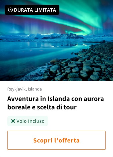 Avventura in Islanda con aurora boreale e scelta di tour