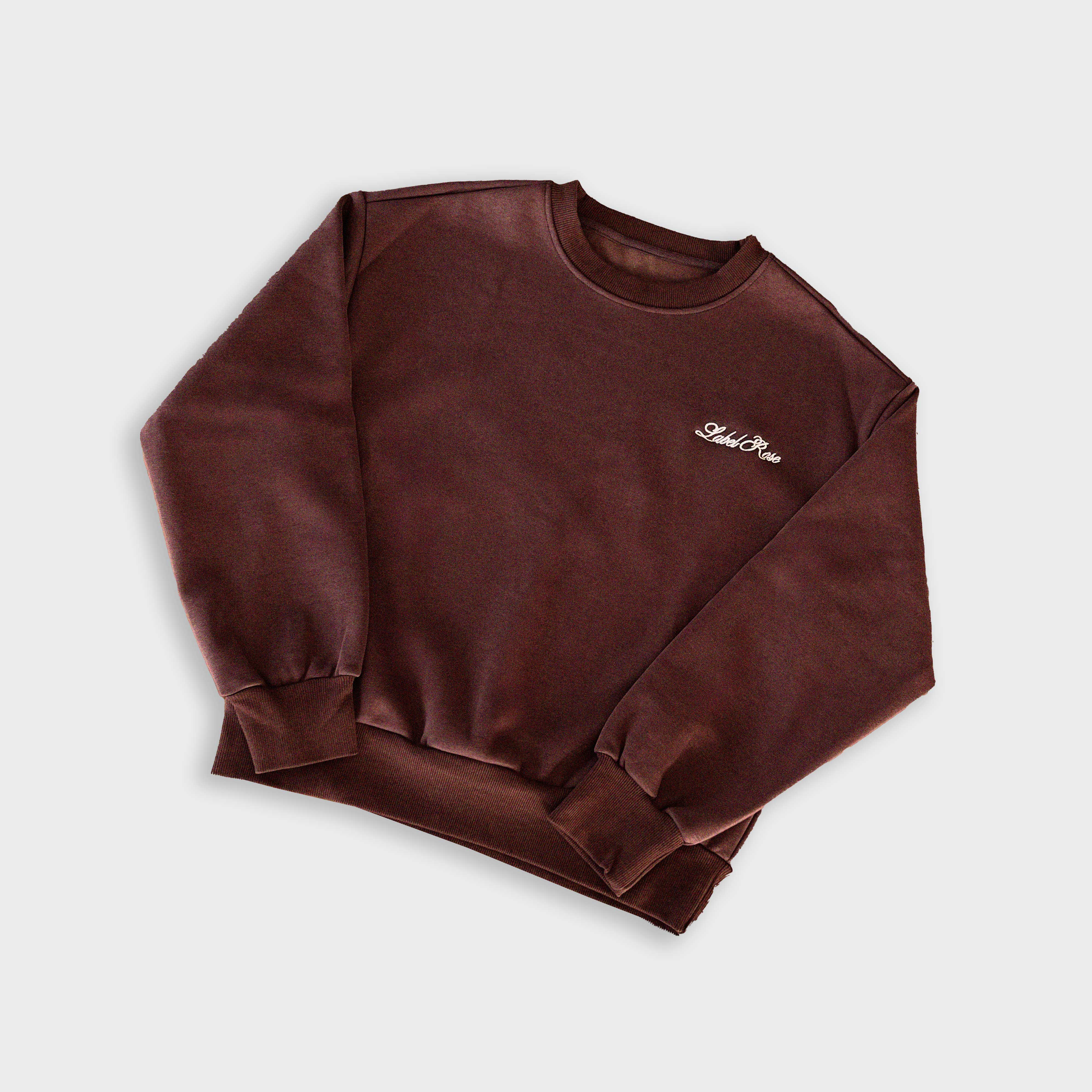 Image of Felpa LABEL ROSE - MARRONE