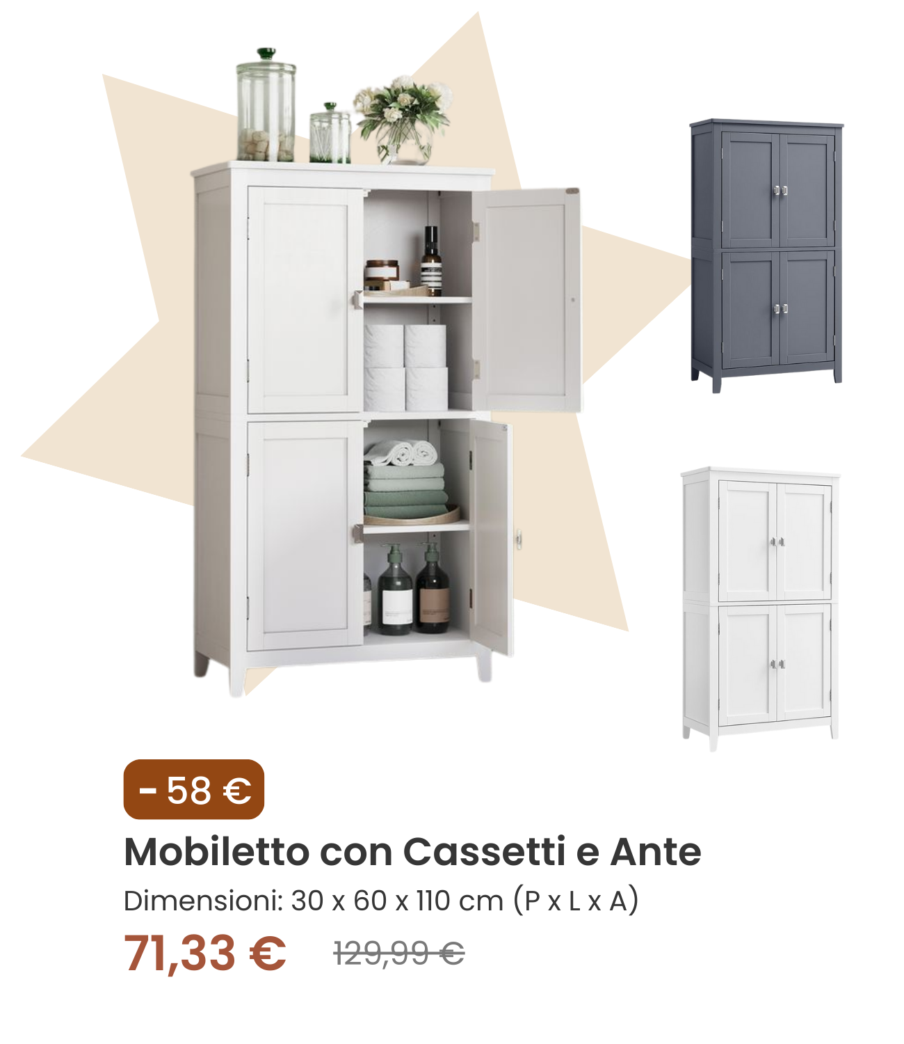 Mobiletto con Cassetti e Ante
