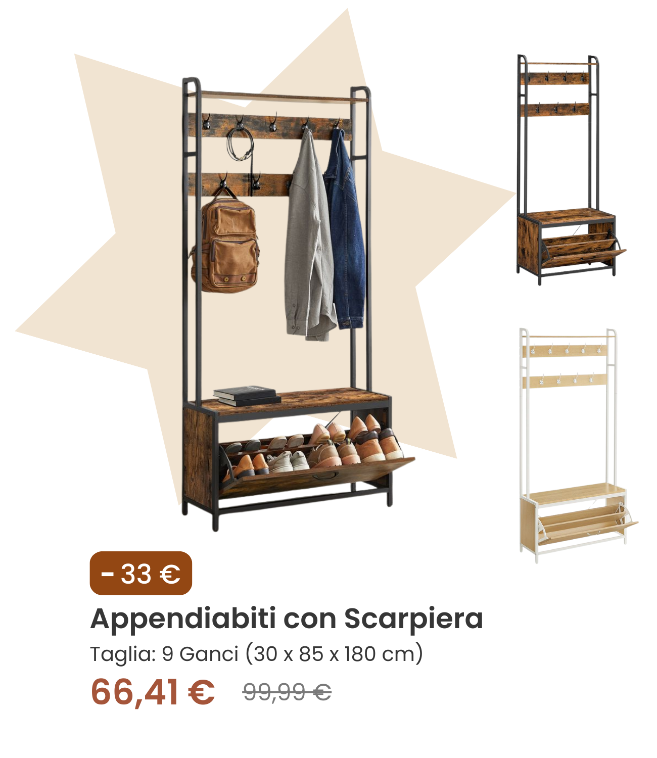 Appendiabiti con Scarpiera