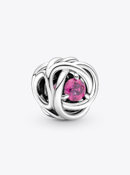 October Pink Eternity Circle Charm