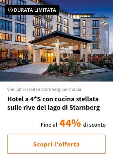 Hotel a 4*S con cucina stellata sulle rive del lago di Starnberg