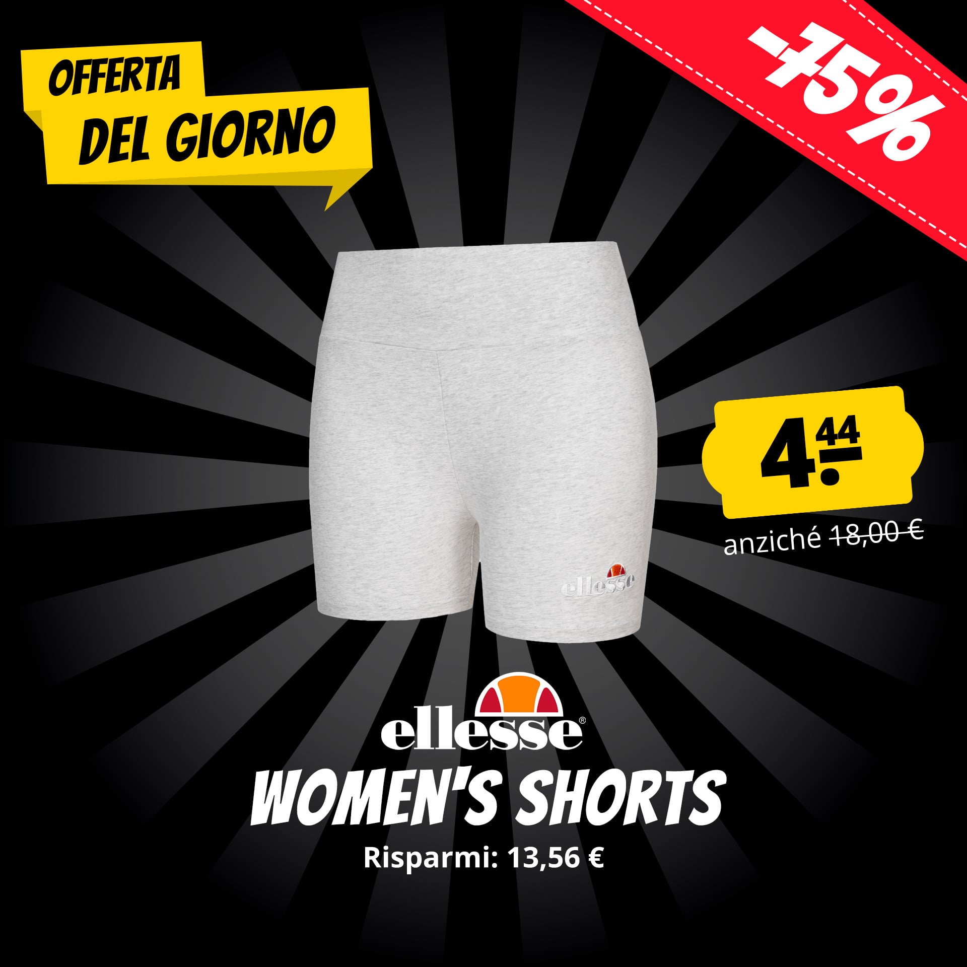 Ellesse pattled donna shorts