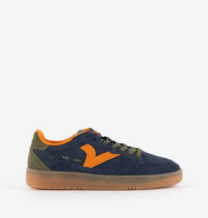 Victoria Sneakers Uomo Bassa in Pelle Blu Multi