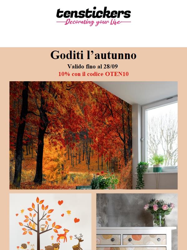 Goditi l’autunno – Valido fino a domenica 10% di sconto