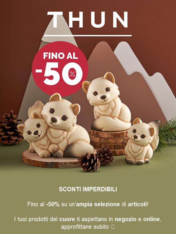 Fino al -50% di SCONTI 😍