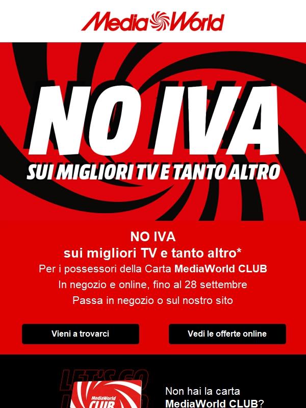NO IVA su TV e tanto altro fino al 28/09