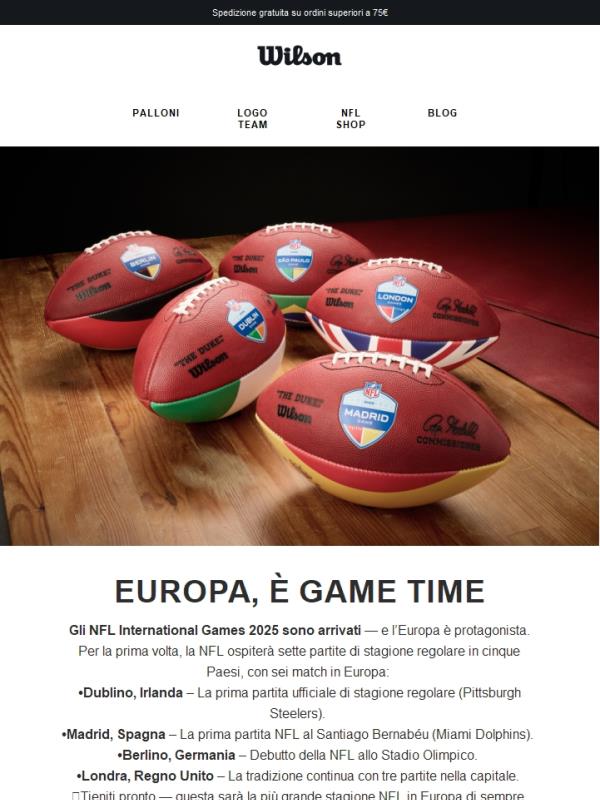 Da non perdere: NFL International Games 2025