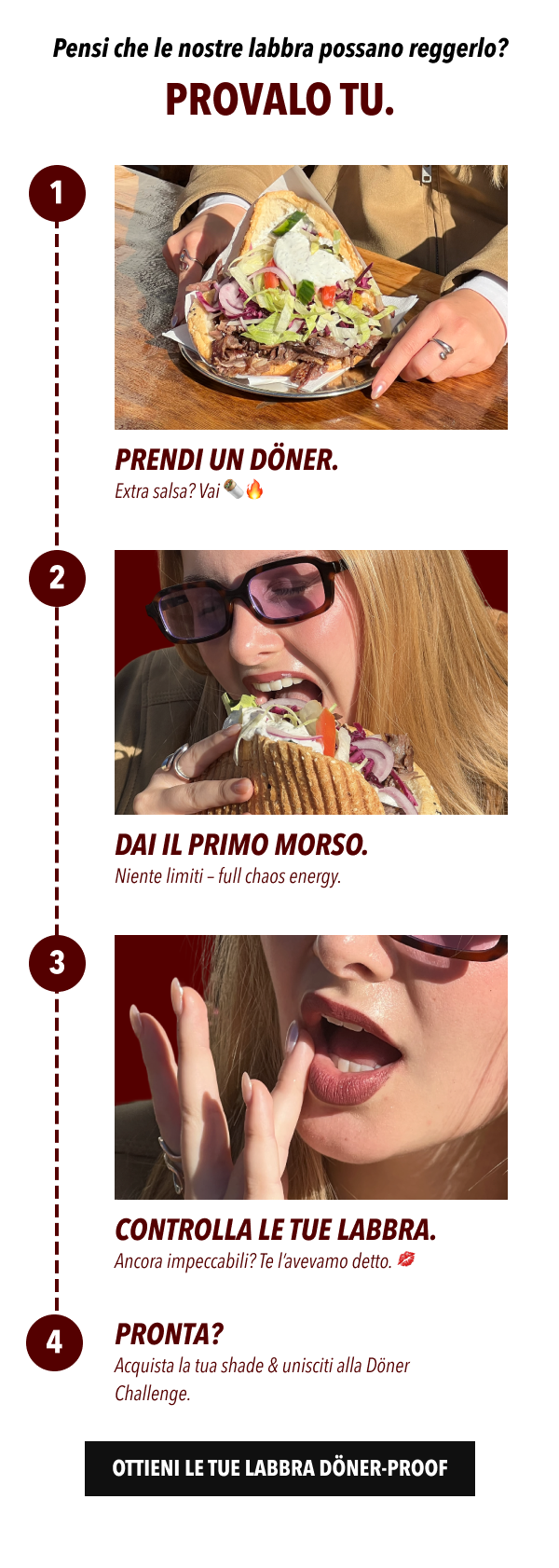 Pensi che le nostre labbra possano reggerlo? Provalo tu.